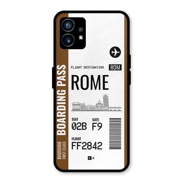 Rome Boarding Pass Metal Back Case for Nothing Phone 1