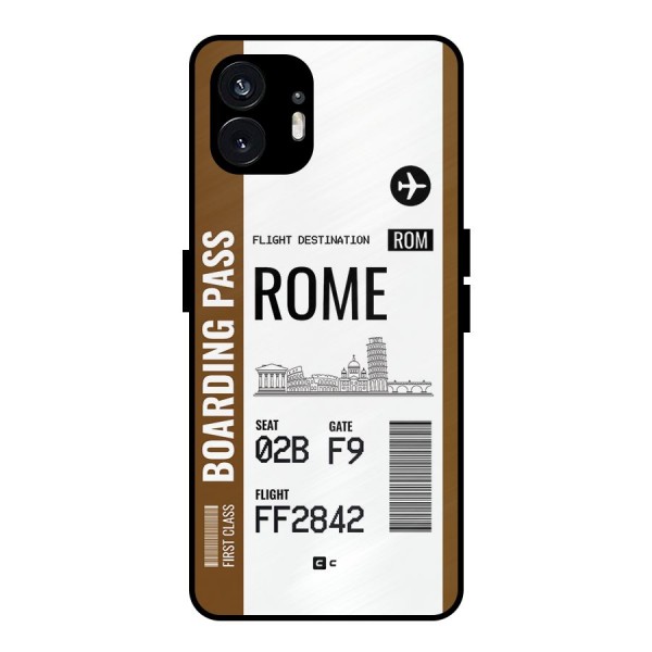 Rome Boarding Pass Metal Back Case for Nothing Phone 2