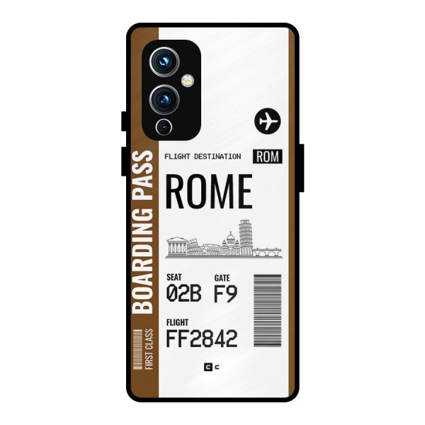 Rome Boarding Pass Metal Back Case for OnePlus 9