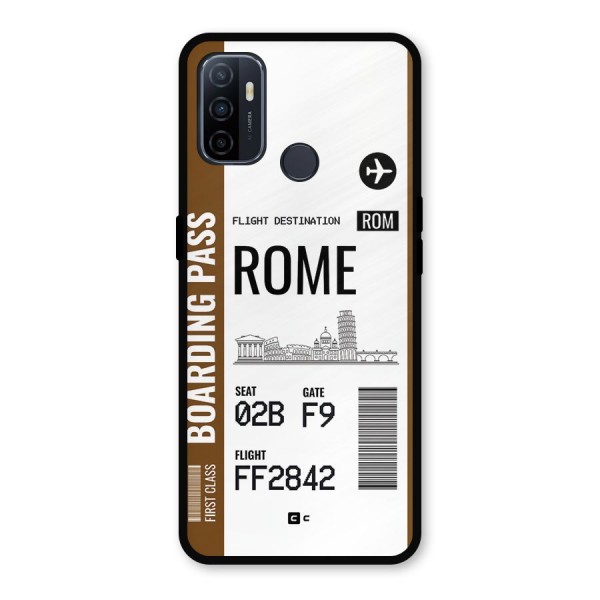 Rome Boarding Pass Metal Back Case for Oppo A53