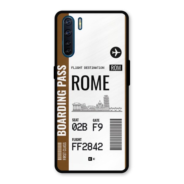 Rome Boarding Pass Metal Back Case for Oppo F15