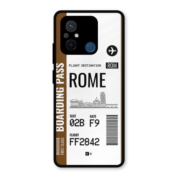 Rome Boarding Pass Metal Back Case for Poco C55