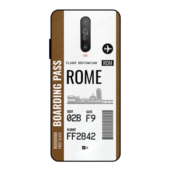 Rome Boarding Pass Metal Back Case for Poco X2