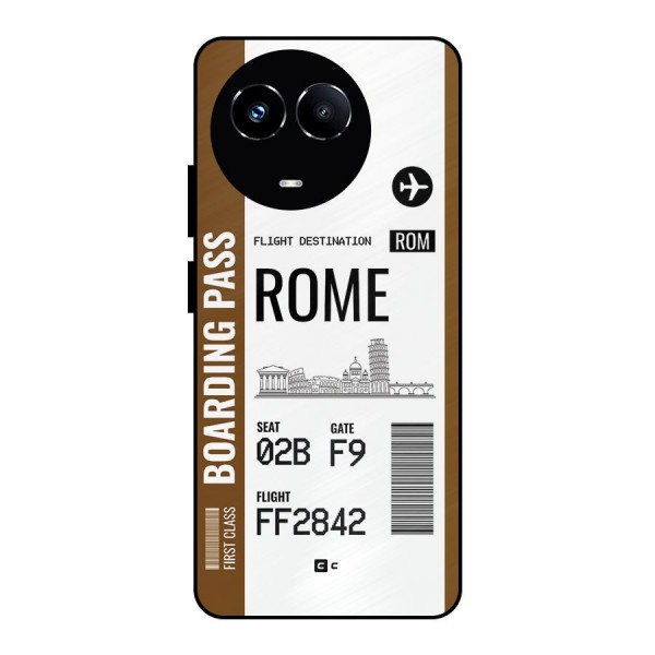 Rome Boarding Pass Metal Back Case for Realme 11 5G