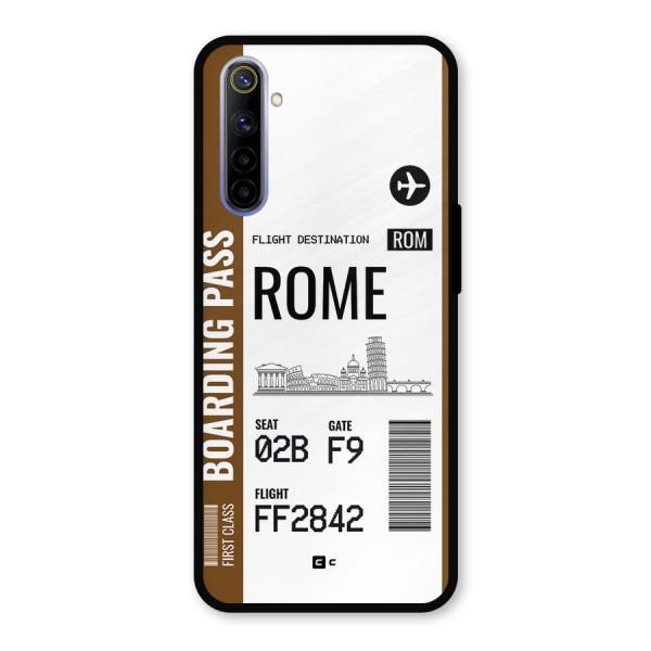 Rome Boarding Pass Metal Back Case for Realme 6i