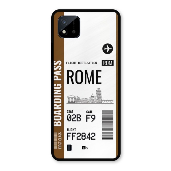 Rome Boarding Pass Metal Back Case for Realme C11 2021