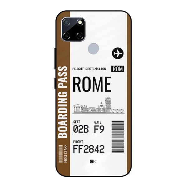 Rome Boarding Pass Metal Back Case for Realme Narzo 20