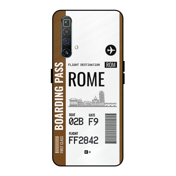 Rome Boarding Pass Metal Back Case for Realme X3