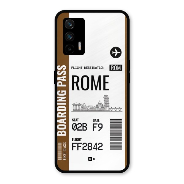 Rome Boarding Pass Metal Back Case for Realme X7 Max