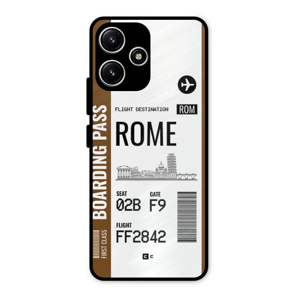 Rome Boarding Pass Metal Back Case for Redmi 12 5G