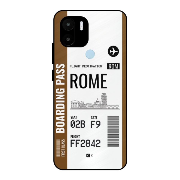 Rome Boarding Pass Metal Back Case for Redmi A1 Plus