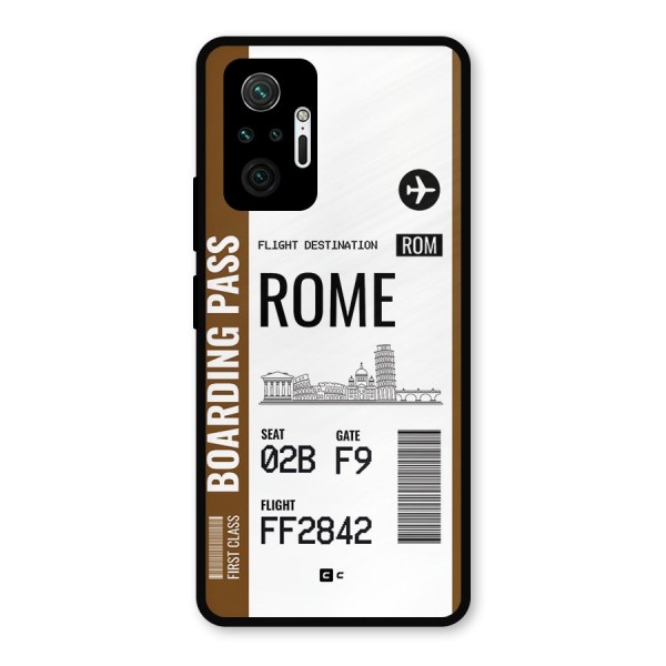 Rome Boarding Pass Metal Back Case for Redmi Note 10 Pro