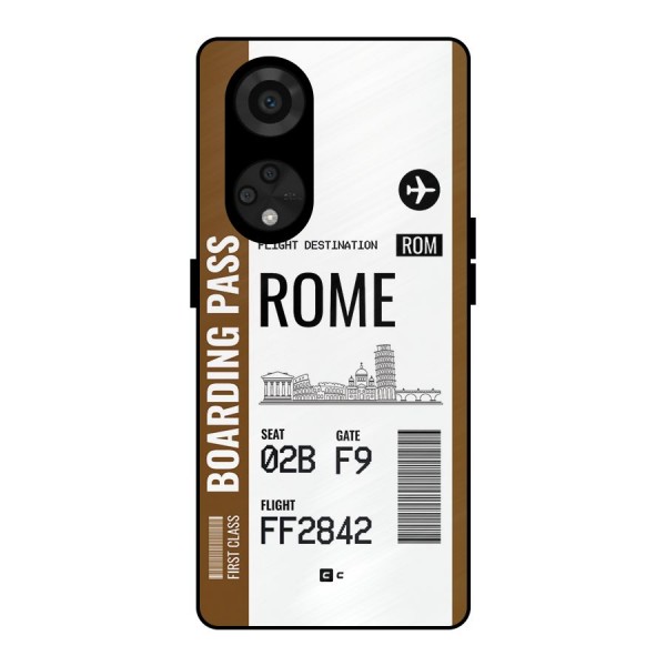 Rome Boarding Pass Metal Back Case for Reno8 T 5G