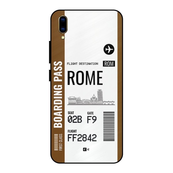 Rome Boarding Pass Metal Back Case for Vivo V11 Pro