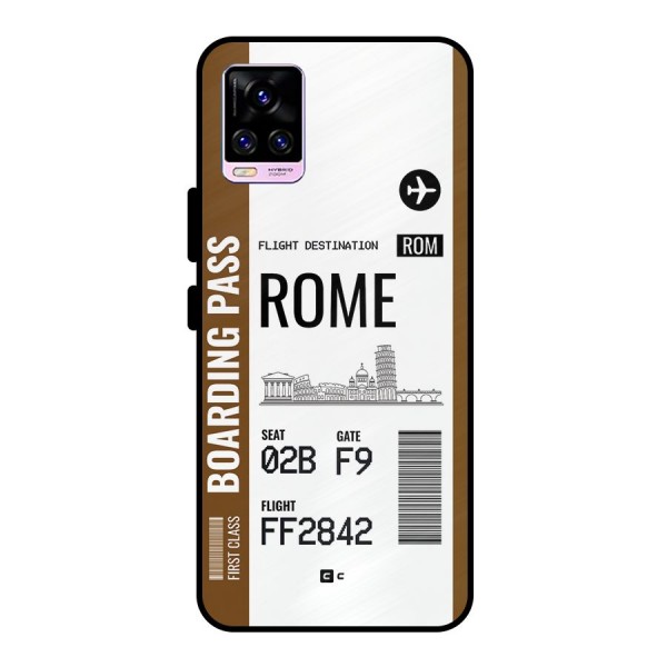 Rome Boarding Pass Metal Back Case for Vivo V20 Pro