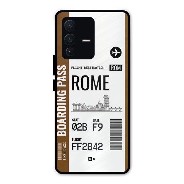 Rome Boarding Pass Metal Back Case for Vivo V23 Pro