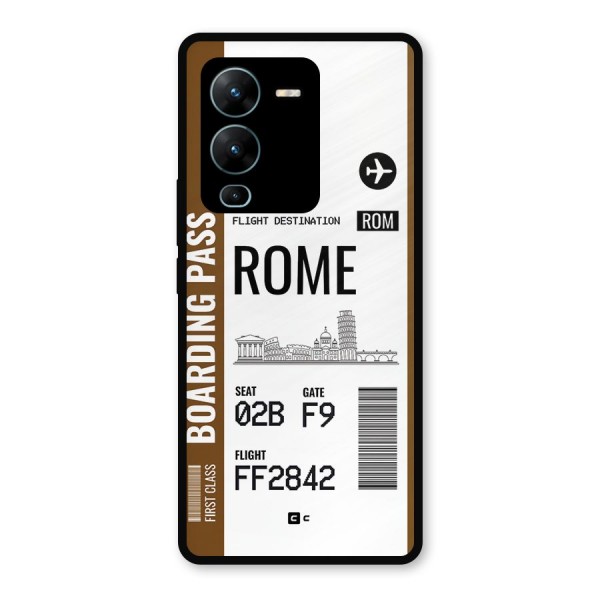 Rome Boarding Pass Metal Back Case for Vivo V25 Pro