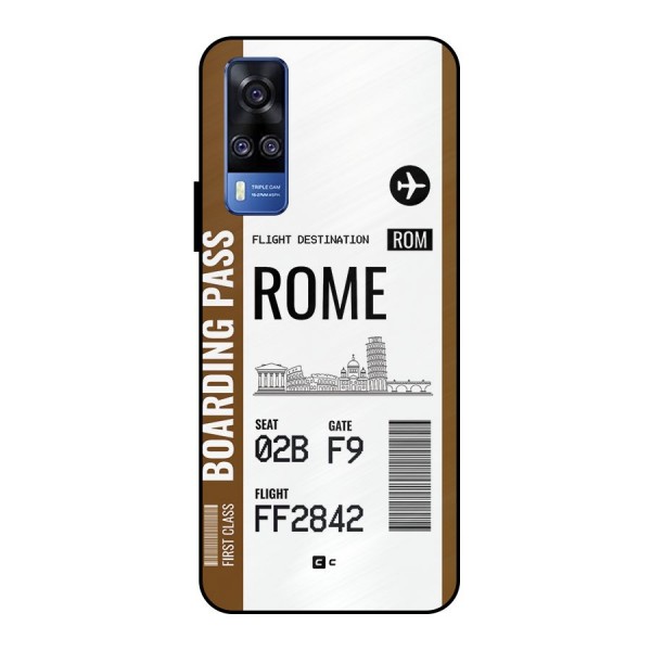 Rome Boarding Pass Metal Back Case for Vivo Y51