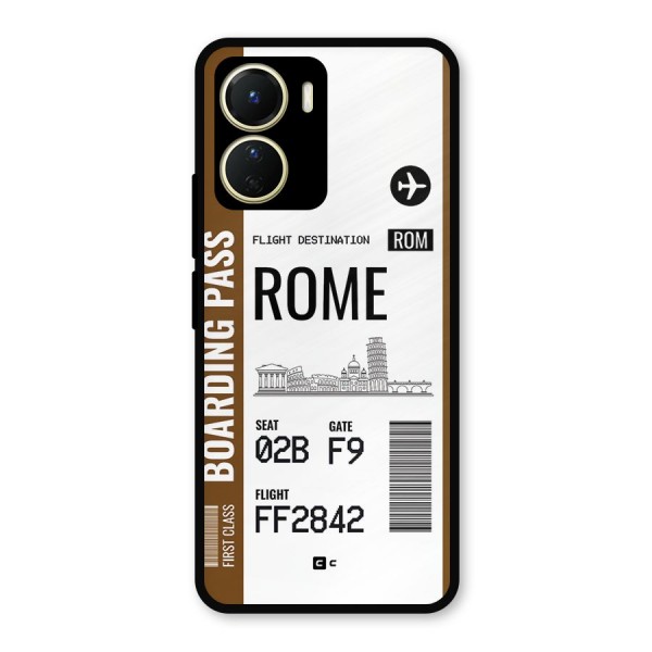 Rome Boarding Pass Metal Back Case for Vivo Y56