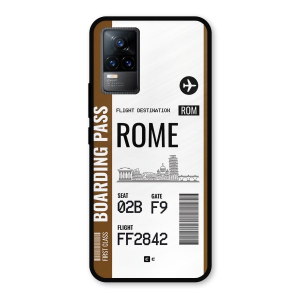 Rome Boarding Pass Metal Back Case for Vivo Y73