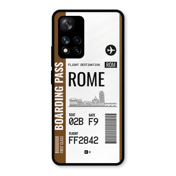 Rome Boarding Pass Metal Back Case for Xiaomi 11i 5G