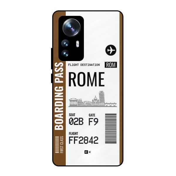 Rome Boarding Pass Metal Back Case for Xiaomi 12 Pro