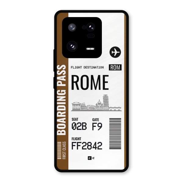 Rome Boarding Pass Metal Back Case for Xiaomi 13 Pro