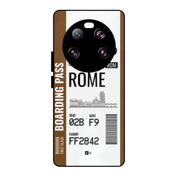 Rome Boarding Pass Metal Back Case for Xiaomi 13 Ultra