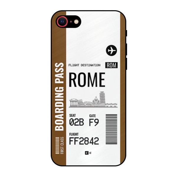 Rome Boarding Pass Metal Back Case for iPhone 8