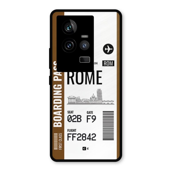 Rome Boarding Pass Metal Back Case for iQOO 11 5G