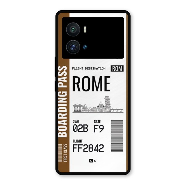 Rome Boarding Pass Metal Back Case for iQOO 9 Pro