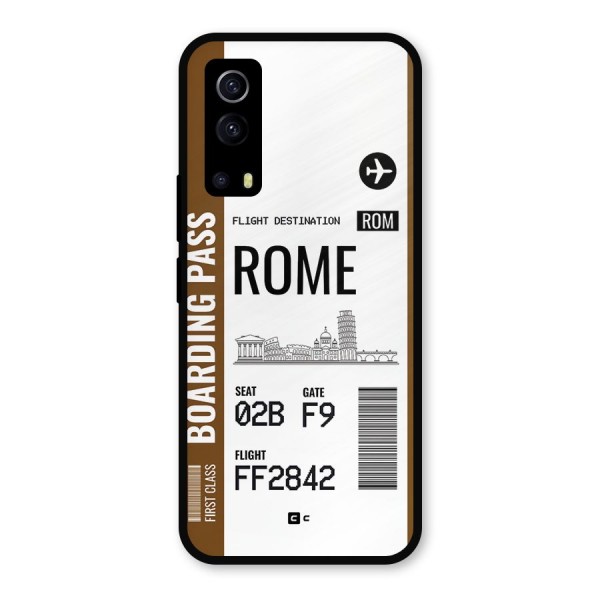 Rome Boarding Pass Metal Back Case for iQOO Z3