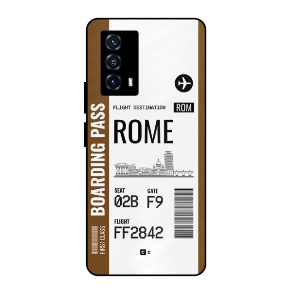 Rome Boarding Pass Metal Back Case for iQOO Z5