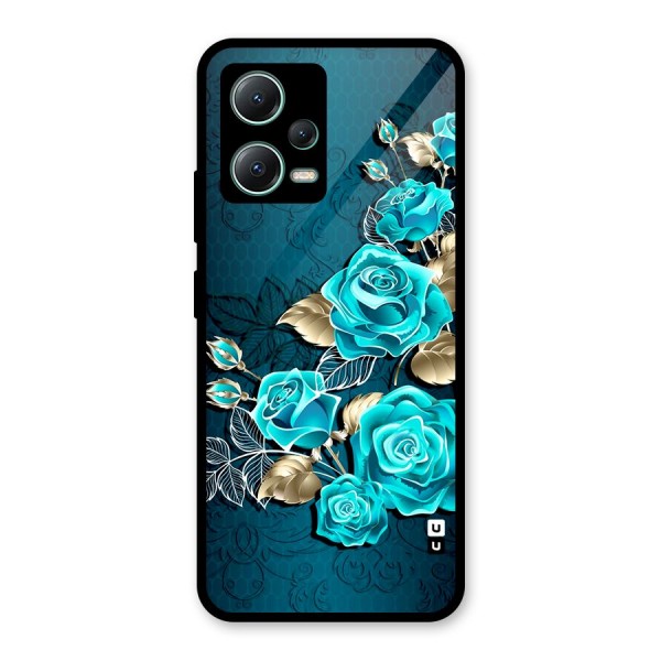 Rose Sheet Glass Back Case for Poco X5