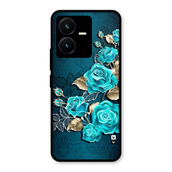 Rose Sheet Metal Back Case for Vivo Y22s