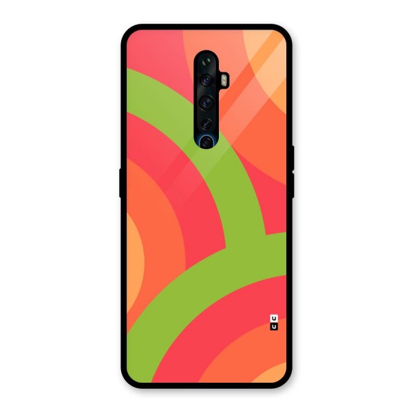 Rounded Shapes Glass Back Case for Oppo Reno2 F