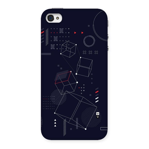 Royal Abstract Shapes Back Case for iPhone 4 4s