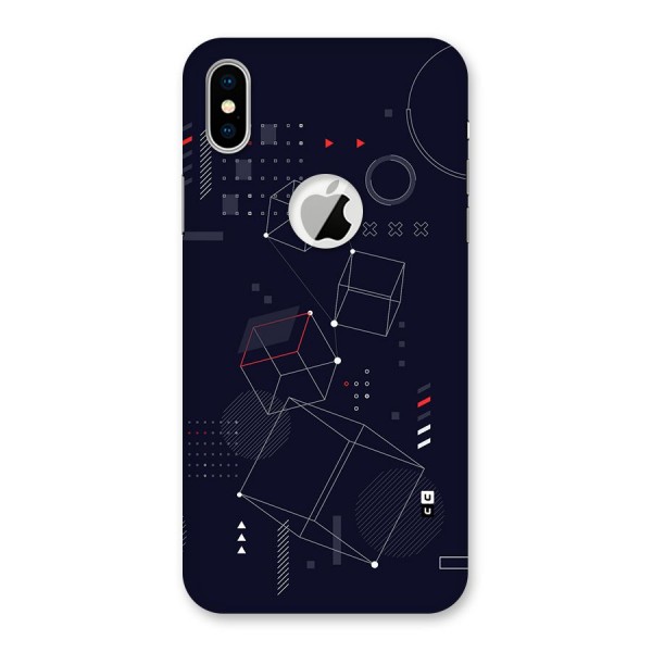 Royal Abstract Shapes Back Case for iPhone XS Logo Cut