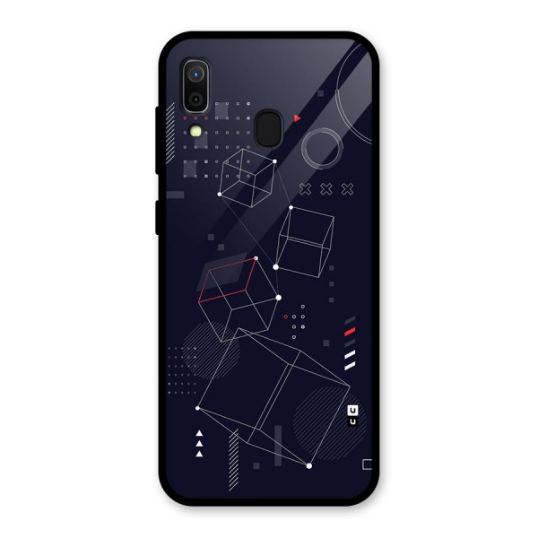 Royal Abstract Shapes Glass Back Case for Galaxy A30