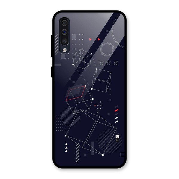 Royal Abstract Shapes Glass Back Case for Galaxy A50s