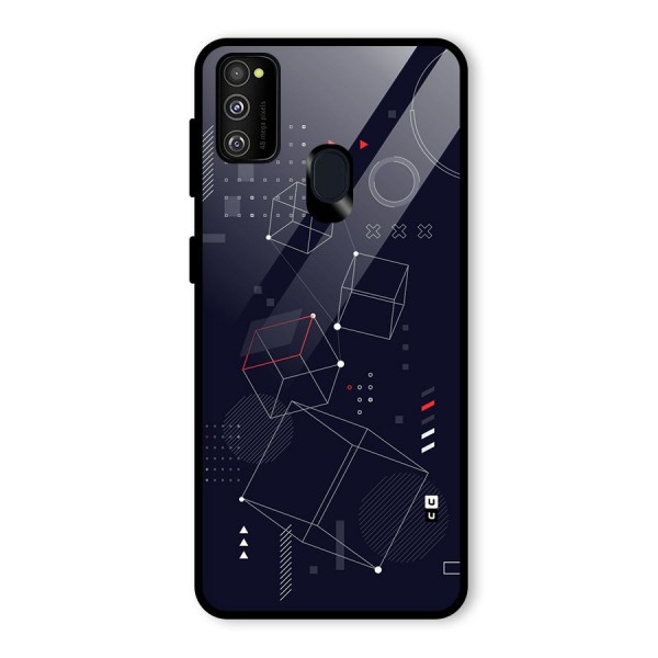 Royal Abstract Shapes Glass Back Case for Galaxy M30s