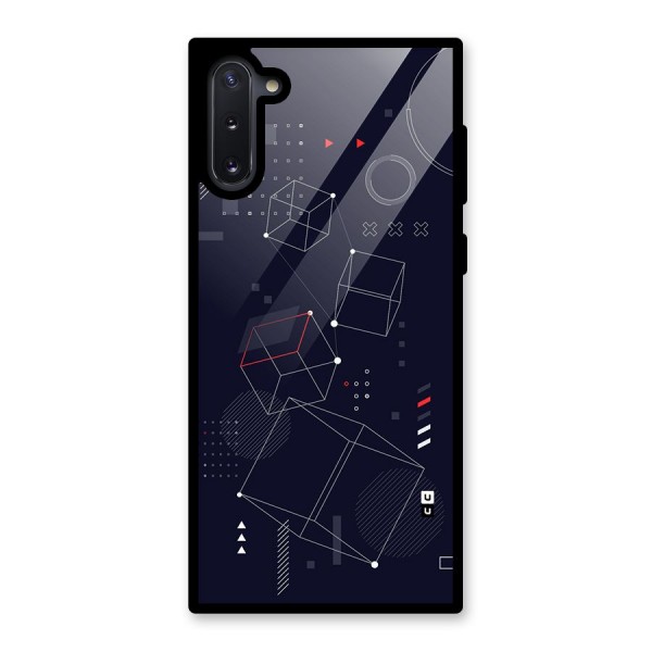 Royal Abstract Shapes Glass Back Case for Galaxy Note 10