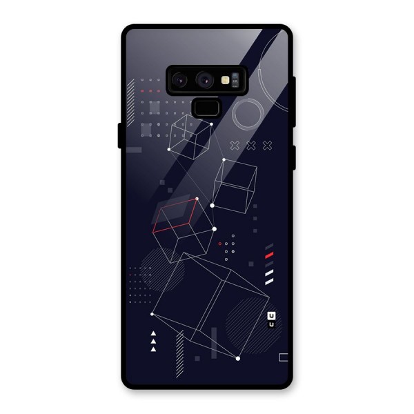 Royal Abstract Shapes Glass Back Case for Galaxy Note 9