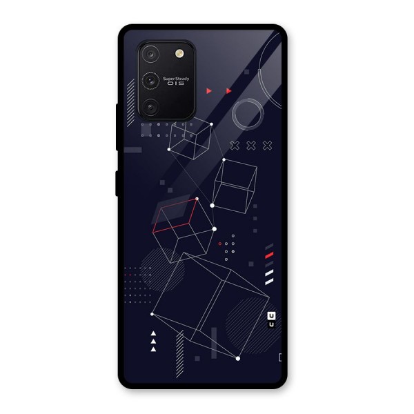 Royal Abstract Shapes Glass Back Case for Galaxy S10 Lite