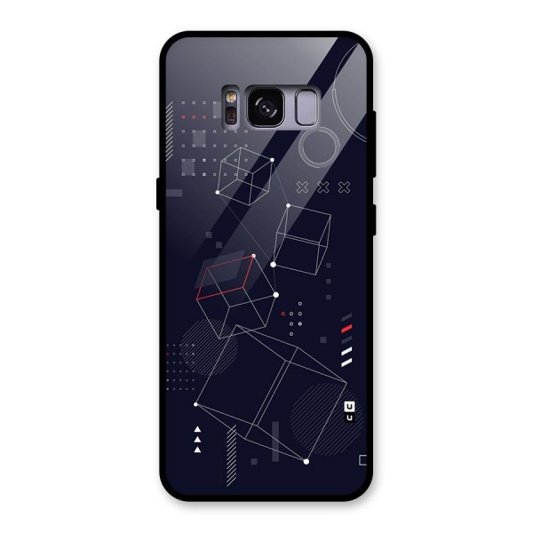 Royal Abstract Shapes Glass Back Case for Galaxy S8