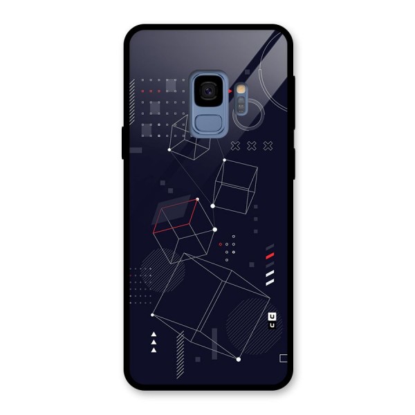 Royal Abstract Shapes Glass Back Case for Galaxy S9