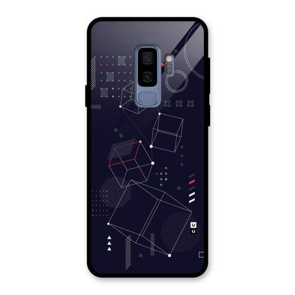 Royal Abstract Shapes Glass Back Case for Galaxy S9 Plus