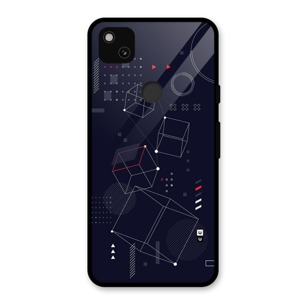 Royal Abstract Shapes Glass Back Case for Google Pixel 4a