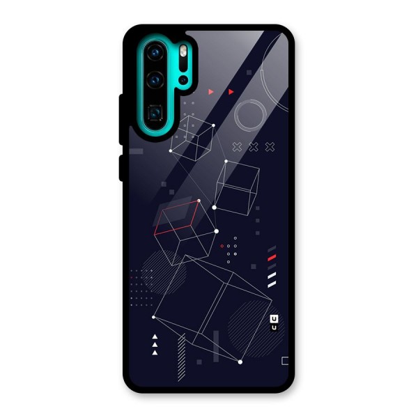 Royal Abstract Shapes Glass Back Case for Huawei P30 Pro