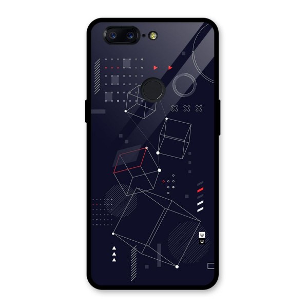 Royal Abstract Shapes Glass Back Case for OnePlus 5T